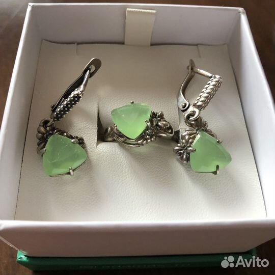 Комплект серьги и кольцо