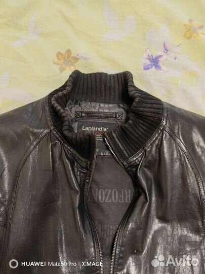 Кожаная куртка мужская 48 50 бу