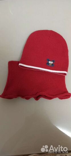 Комплект шапка и снуд для девочки