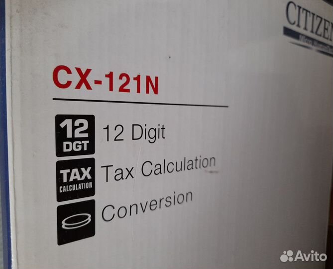Печатающий калькулятор Citizen CX-121N новый + кар
