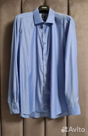 Рубашка мужская голубая 50