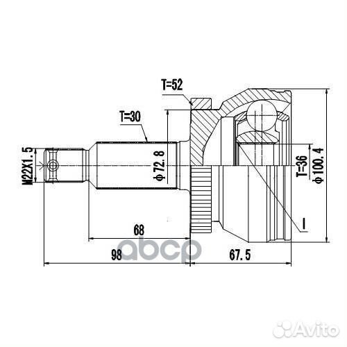 ШРУС наружный перед прав/лев Hyundai Santa FE