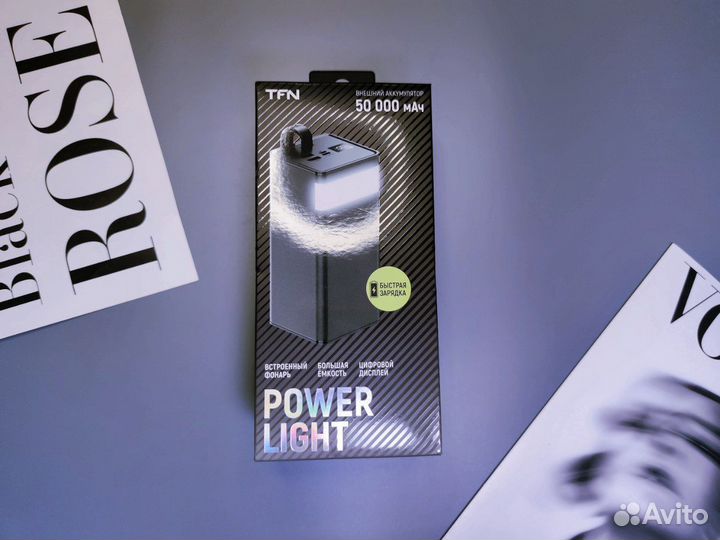 Аккумулятор с фонариком TFN Power Light 50 000 mAh