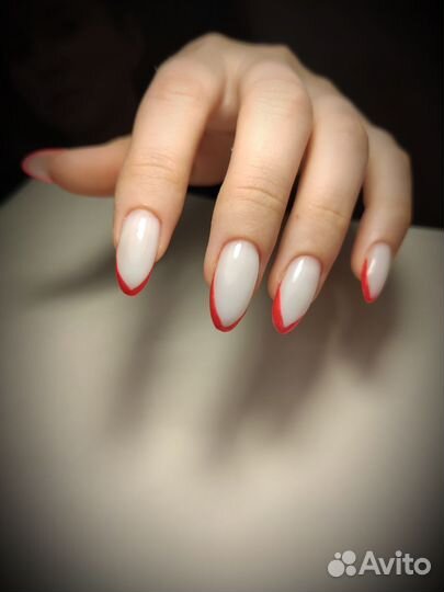 Маникюр, наращивание на гелевые типсы