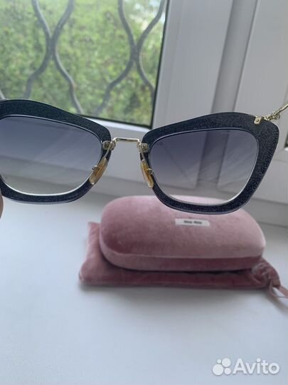 Очки miu miu синие женские