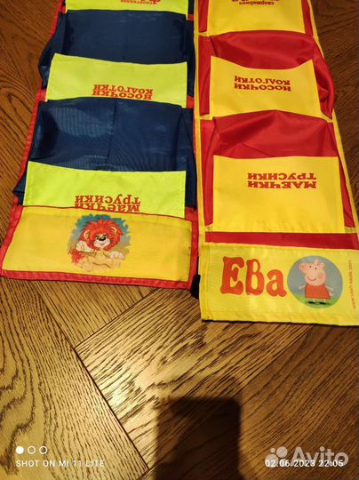 Кармашки в шкафчик в садик