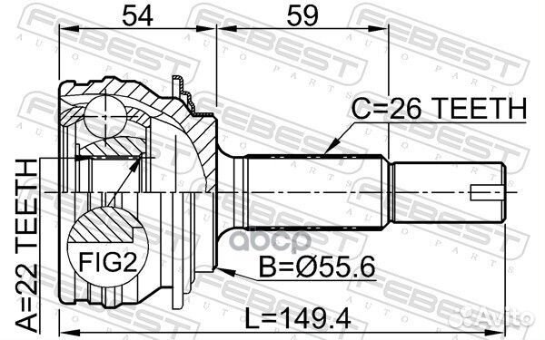 Шрус внешний перед прав/лев 0110SCP90 Febest