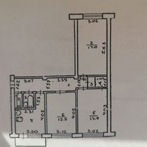 3-к. квартира, 70 м², 5/5 эт.