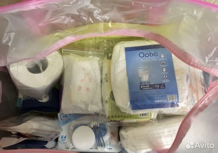 Готовая сумка в роддом для мамы и малыша