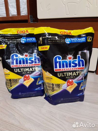 Капсулы для посудомоечных машин Flnish 100 шт