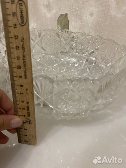 Ваза для фруктов хрусталь