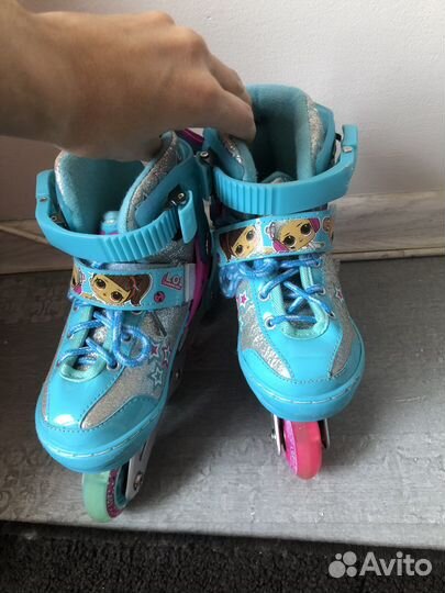 Роликовые коньки раздвижные для девочки LOL 26-29