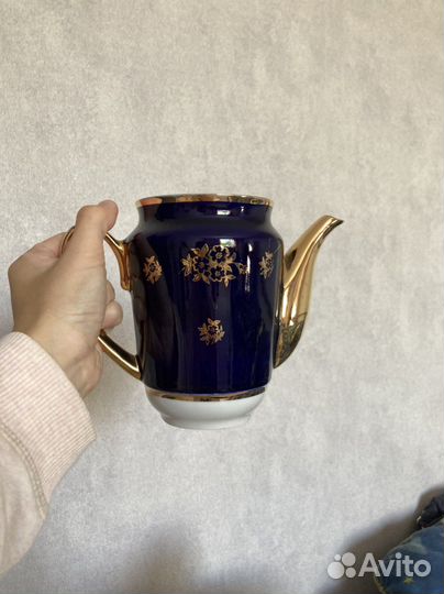 Чайный сервиз СССР кобальт винтаж