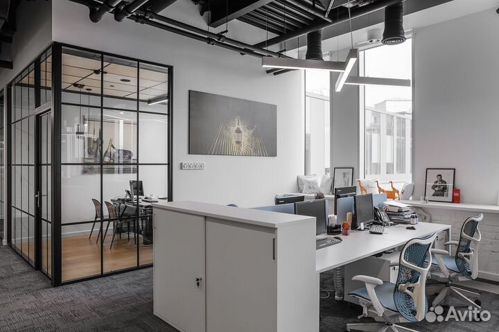 Перегородки из стекла с установкой