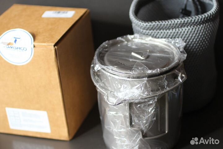 Титановая армейская кружка котелок 750ml Tomshoo