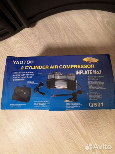 Компрессор автомобильный yaotoo 2 порщневой
