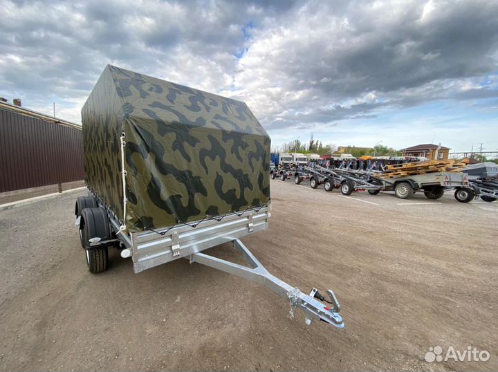 2х осный прицеп Мзса 3,0 х 1,5 м камуфляж