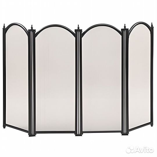 Экран каминный C04010BK (4 секции, черный)