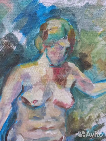 Живописный этюд (Ученический) фигура Дамы стоя