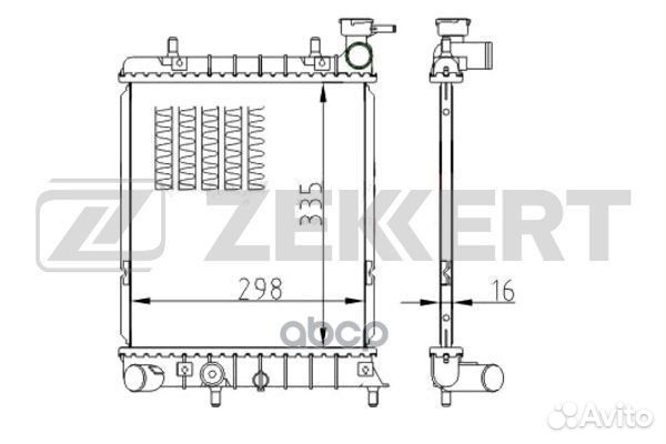 Радиатор охл. дв. Hyundai Accent II 99- mk-1142