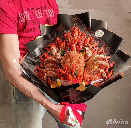 Букет из раков и краба