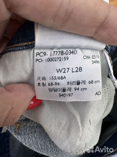 Джинсы levis 710 super skinny