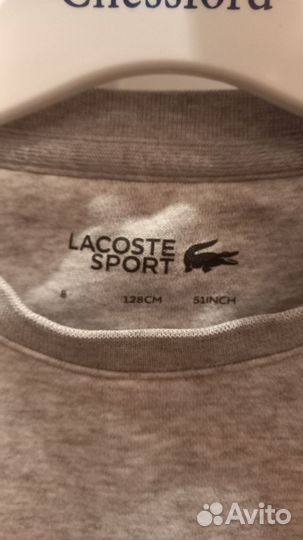 Детская тёплая толстовка Lacoste sport из флиса