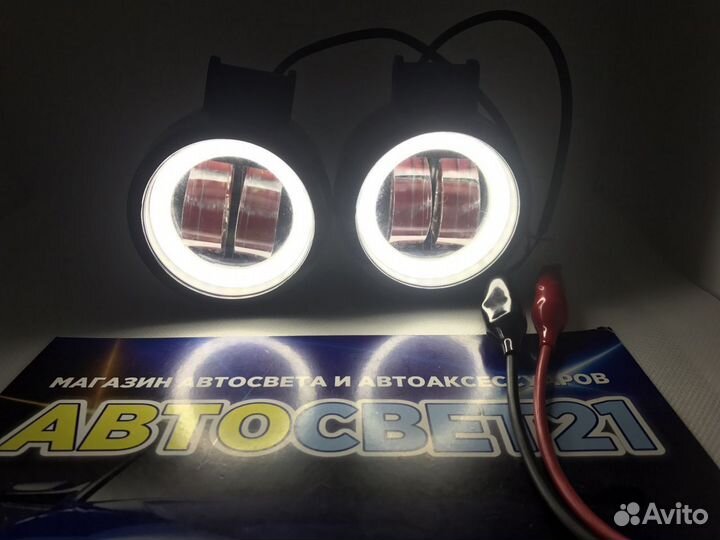 Led противотуманка с ангельской глазкой