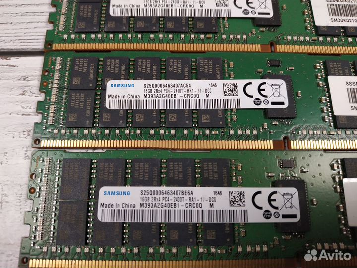 16GB DDR4 2400 мгц samsung ECC REG оперативная пам