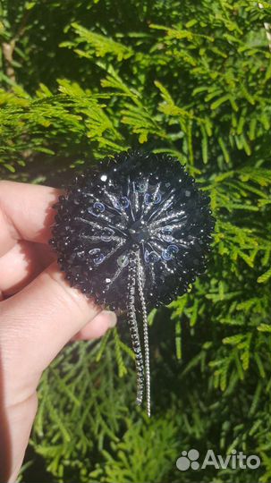 Брошь Чёрный Одуванчик