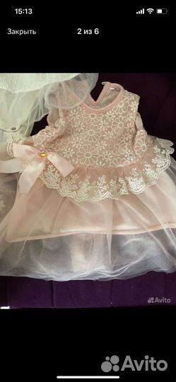 Детская одежда для девочек с 6 м до 1,5 г