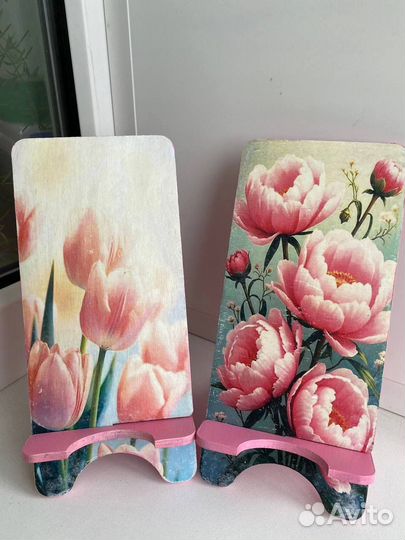 Подставка для телефона деревянная