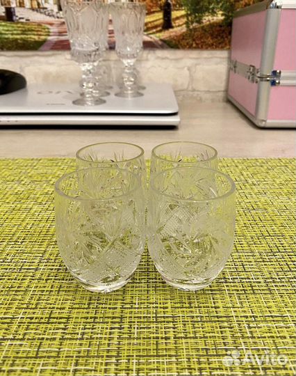 Хрустальные фужеры/рюмки/стопки/графин/стекло СССР