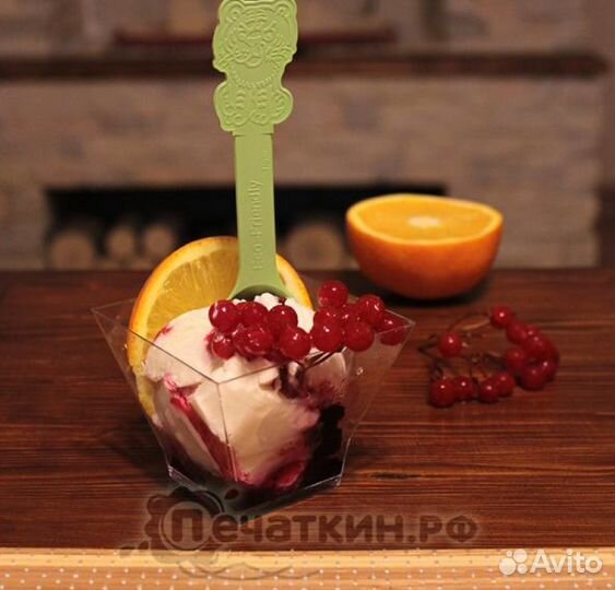 Ложка для мороженного из кукурузного крахмала