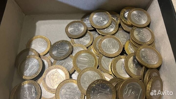 Юбилейные монеты 10р биметалл области