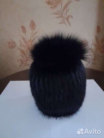 Шапка норковая женская, б/у несколько раз