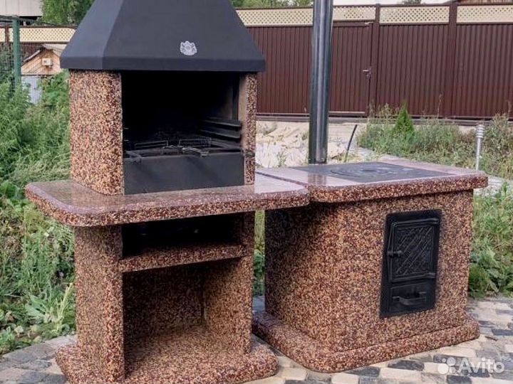 Модульный комплекс барбекю, печь барбекю