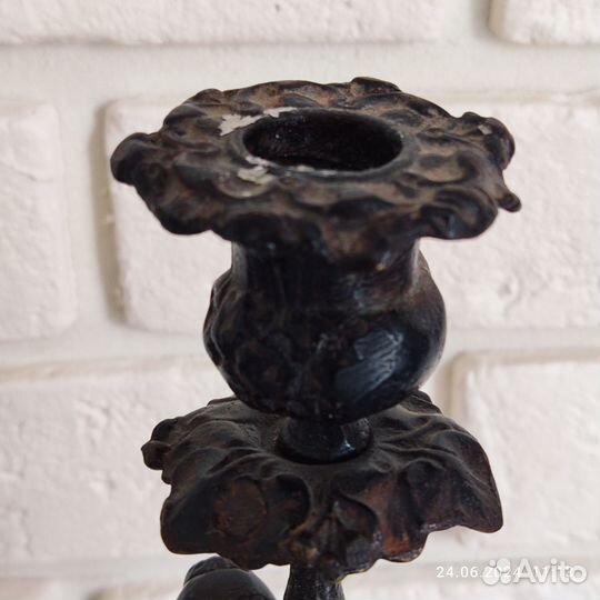 Парные подсвечники XIX век Франция. Бронза