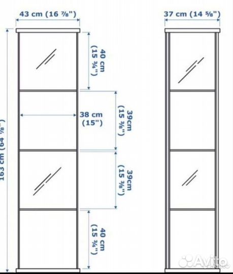 Шкаф-витрина IKEA detolf