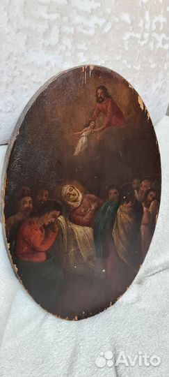 Храмовая Икона.Овал.'Успение Богородицы 