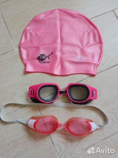 Шапочка+ Очки для плавания вторые в подарок