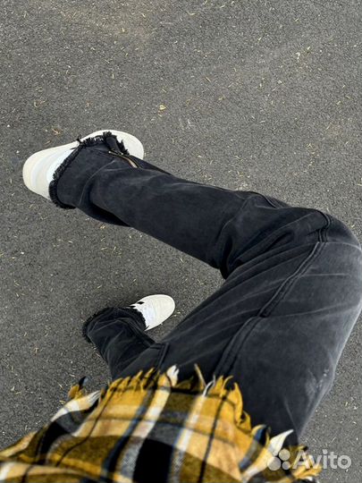 Джинсы flared zip