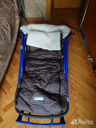 Меховой конверт в коляску/санки овчина