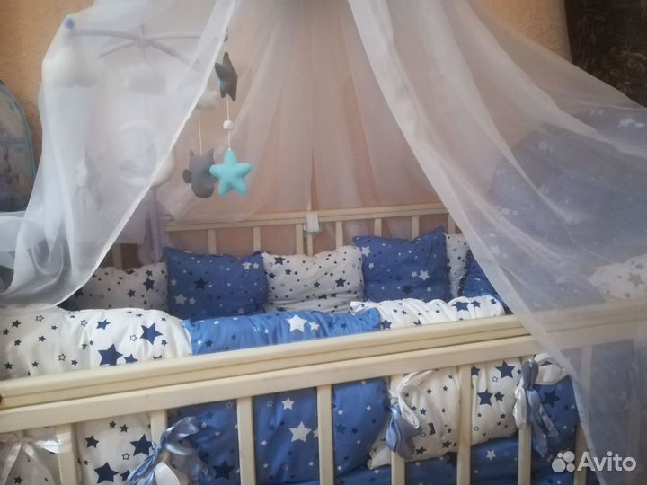Бортики в детскую кроватку бу