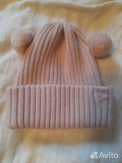 Шапочка розовая 44-46