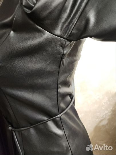 Кожаное платье mango 42 44