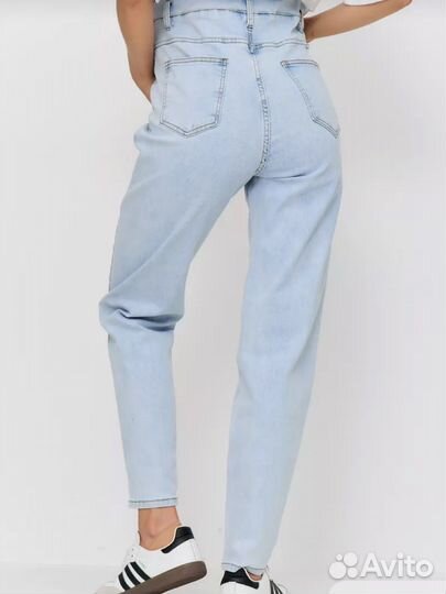 Джинсы для беременных мом со вставкой на животе