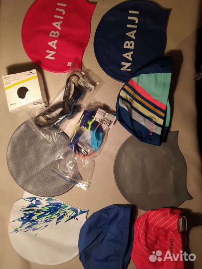 Шапочка бассейн, плавание, декатлон, nabaiji