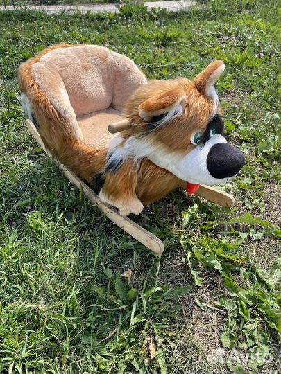 Собака качалка детская