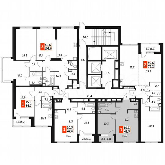 1-к. квартира, 42,5 м², 4/47 эт.
